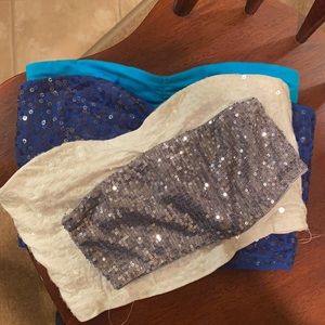 Set of express cropped bandeaus